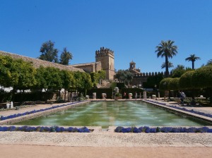 The beautiful Gardens of the Alcazar of Cordoba is where the Spanish Inquisition began and where Columbus met with the Queen and King before he departed for the East Indies.  © Photo by Florence Ricchiazzi Lince
