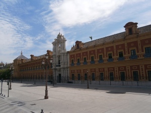 The first Auto de Fé took place in Seville on 6 February 1481, when six people were burned alive.  This was the beginning of the Spanish Inquisition.  It would last over 200 years.  This building is the Royal Tobacco Factory - it is the second largest building in all of Spain.  © Photo by Florence Ricchiazzi Lince