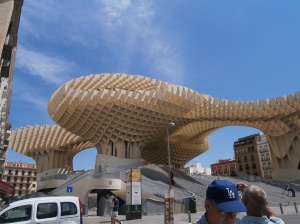 This is the Metropol Parasol: The World’s Largest Wooden.  It is found in the center of Seville.  © Photo by Florence Ricchiazzi Lince 